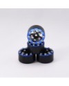 LLANTAS CNC AXIAL SCX24 TORNILLOS ALUMINIO-BEADLOCK AZUL (4u)