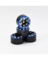 LLANTAS CNC AXIAL SCX24 TORNILLOS ALUMINIO-BEADLOCK AZUL (4u)