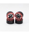 LLANTAS CNC AXIAL SCX24 TORNILLOS ALUMINIO-BEADLOCK ROJO (4u)