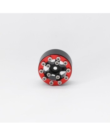 LLANTAS CNC AXIAL SCX24 TORNILLOS ALUMINIO-BEADLOCK ROJO (4u)