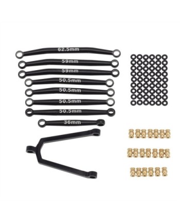 KIT TIRANTES TABICAS ALUMINIO AXIAL SCX24 B-17, C10, JEEP