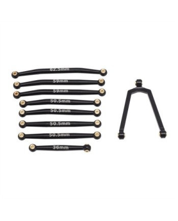 KIT TIRANTES TABICAS ALUMINIO AXIAL SCX24 B-17, C10, JEEP