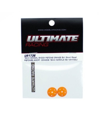 PISTONES AMORTIGUADOR CONICOS 16mm NARANJA (5x1,6mm) (2u.)