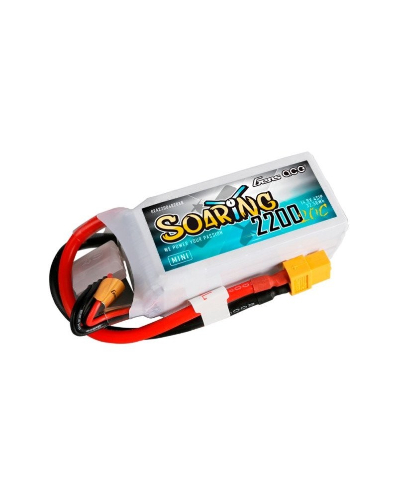 GENS ACE SOARING 2200 mAh 14.8V 20C 4S1P WITH XT60-GEA22004S20X6