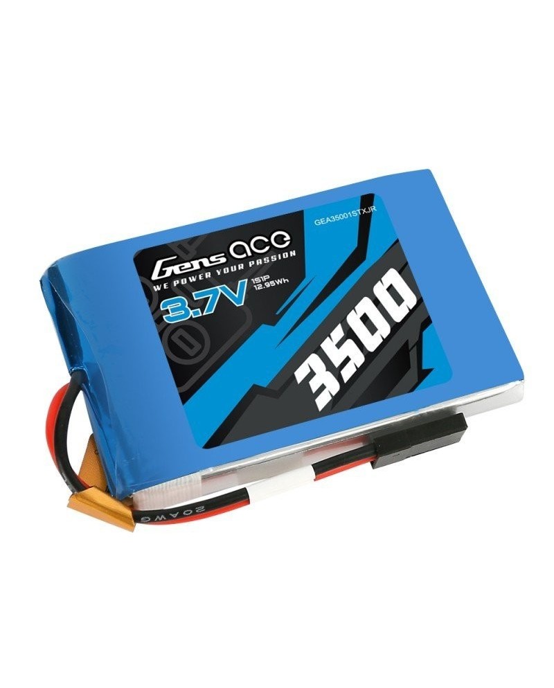 GENS ACE 3500 mha 3.7V 1S1P WITH JR - TX SANWA MT5-MT44-M17 - GEA35001STXJR