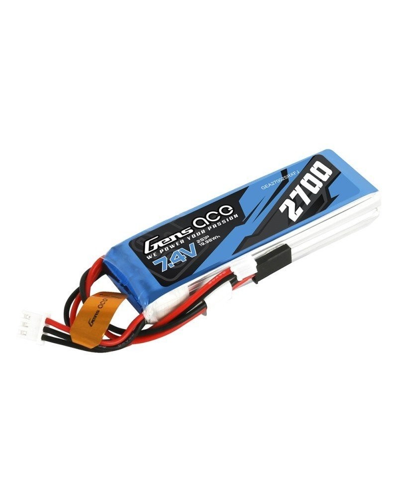 GENS ACE 2700 mha 7.4V 2S1P WITH FUTABA - TX SANWA M12-MT4 - GEA27002SRXFJ