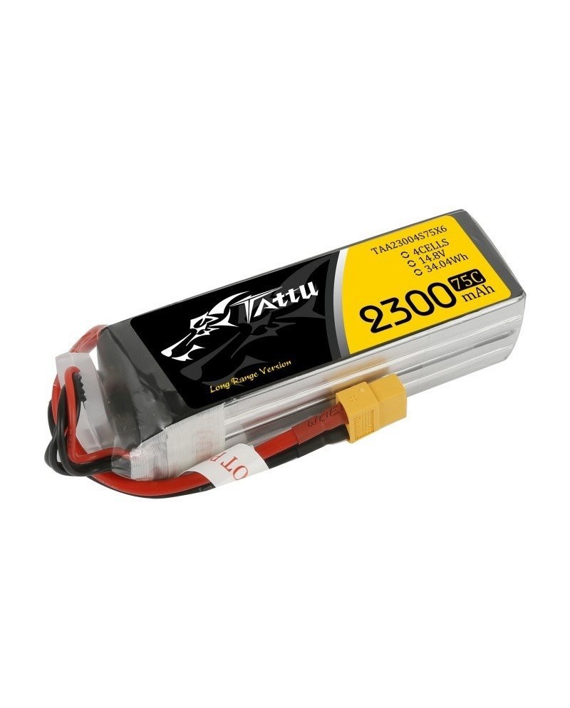 TATTU FUNFLY SERIES 2300 mha 14.8V 75C 4S1P WITH XT60 - TAA23004S75X6