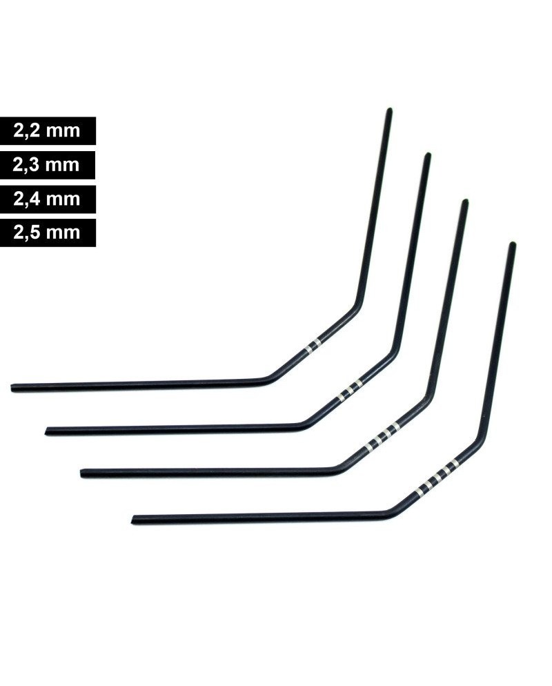 SET BARRAS ESTABILIZADORAS ULTIMATE DELANTERAS  MUGEN, ASSOCIATED, XRAY (4u)