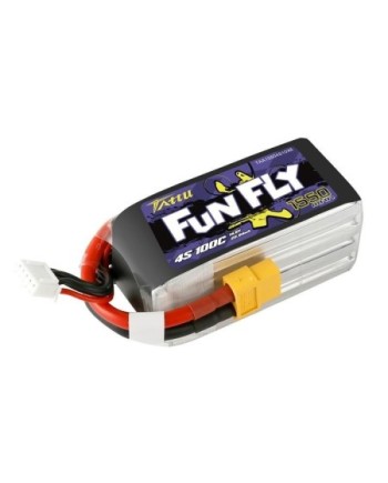 TATTU FUNFLY SERIES 1550 mha 14.8V 100C 4S1P WITH XT60 - TAA15504S10X6
