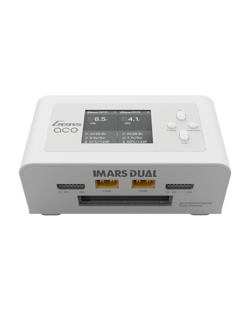 CARGADOR GENS ACE 200W DUAL WHITE-EU-GEA200WDUAL-EW