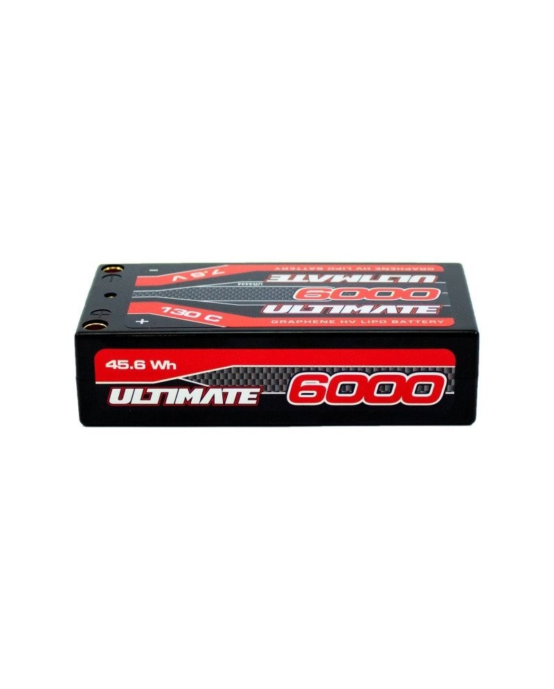 BATERÍA ULTIMATE GRAFENO HV LiPo SHORTY 7.6v. 6000mAh 130C CONEXION 5mm