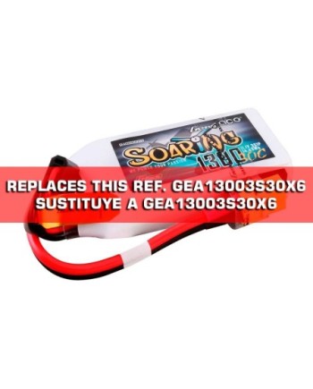 GENS ACE G-TECH SOARING 1300 mha 11.1V 30C 3S1P  WITH XT60 - GEA133S30X6GT (SUSTITUYE A GEA13003S30X6)