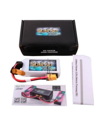 GENS ACE G-TECH SOARING 1300 mha 11.1V 30C 3S1P  WITH XT60 - GEA133S30X6GT (SUSTITUYE A GEA13003S30X6)