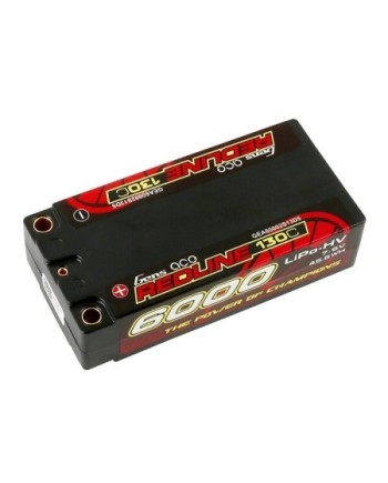 GENS ACE REDLINE 2.0 SERIES 6000 mAh SHORTY 7.6V HV 140C 2S2P HC 5,0mm BANANA BULLET - GEA60002S14D5
