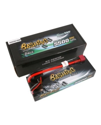 GENS ACE G-TECH 5500 mAh 7.4V 60C 2S1P WITH T-DEAN BASHING SERIES - GEA552S60D24GT (SUSTITUYE A GEA55002S60D24)