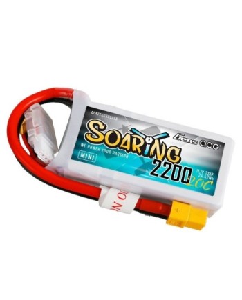 GENS ACE SOARING 2200 mAh MINI 11.1V 30C 3S1P WITH XT60-GEA22003S20X6