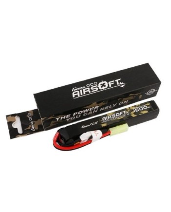 GENS ACE 1500 mha 11.1V 25C 3S1P AIRSOFT GUN WITH MINI TAMIYA -GEA15003S25T