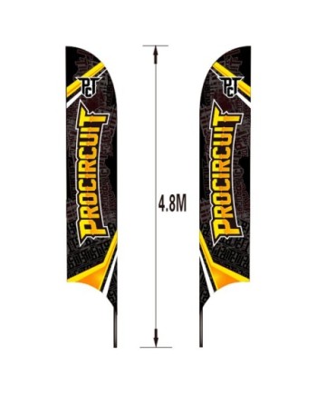 BANDERA PROCIRCUIT 4,8 M + PICA DE ACERO