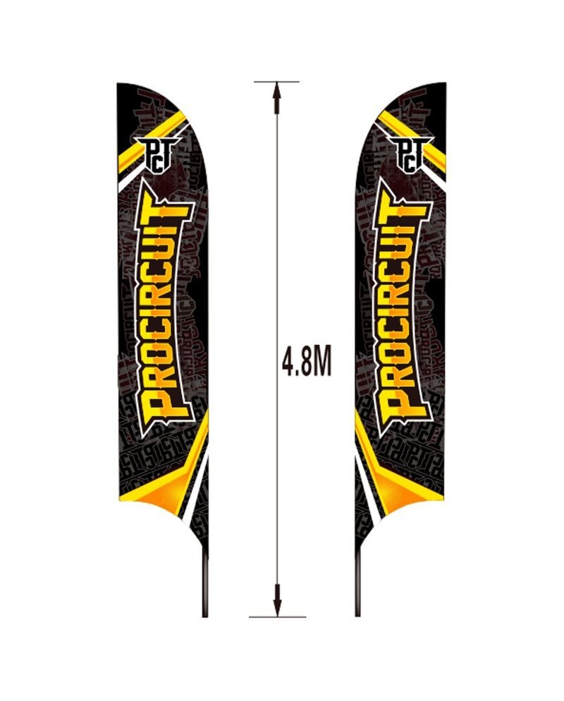 BANDERA PROCIRCUIT 4,8 M + PICA DE ACERO
