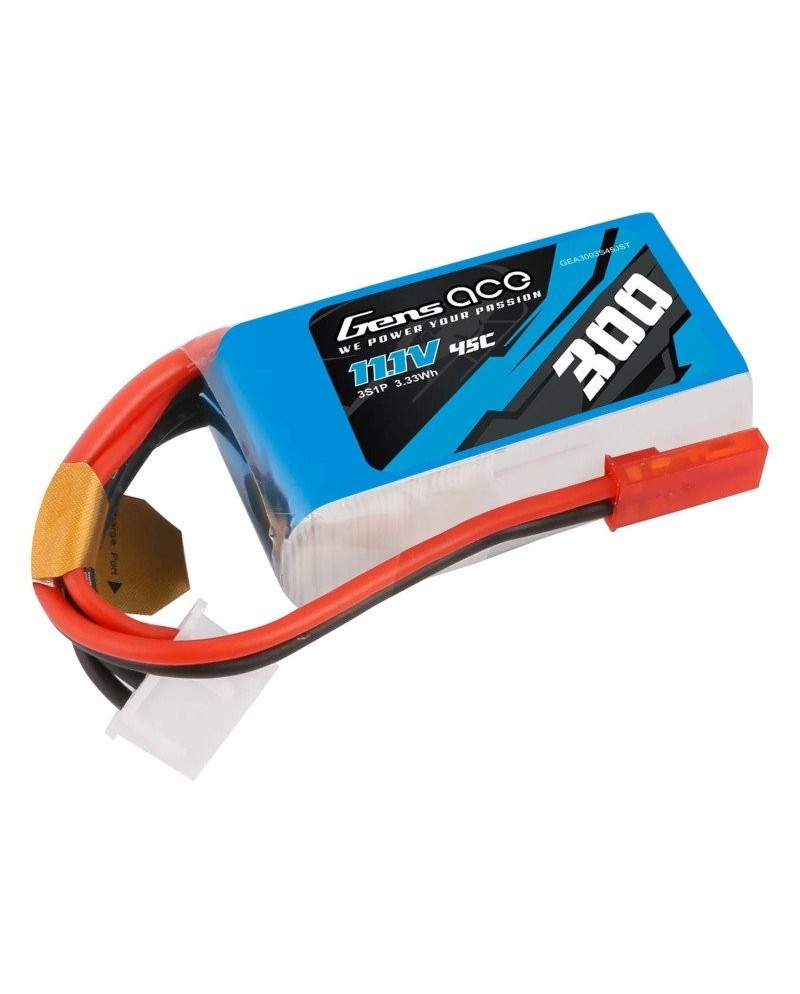 GENS ACE 300 mha 11.1V 45C 3S1P WITH JST-SYP - GEA3003S45JST