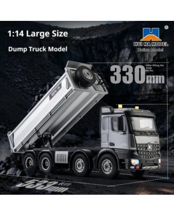VOLQUETE HUINA HU1536 PRO 1/14 SEMI METALICO 2.4G 13CH