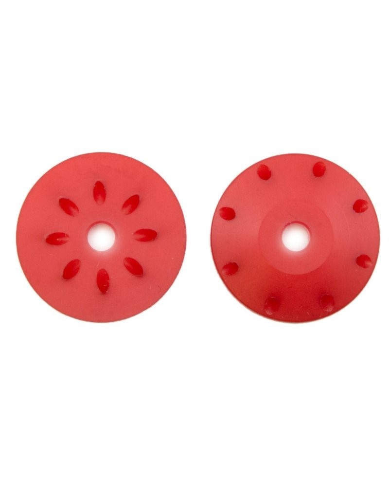 PISTONES AMORTIGUADOR CONICOS 16mm ROJOS (8x1,2mm inclinados) (2u.)