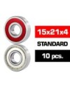 15X21X4mm KIT RODAMIENTOS "HS" TAPAS HIBRIDAS (10u.)