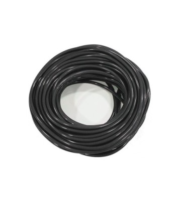 TUBO SILICONA NEGRO TRANSLUCIDO 25 m.