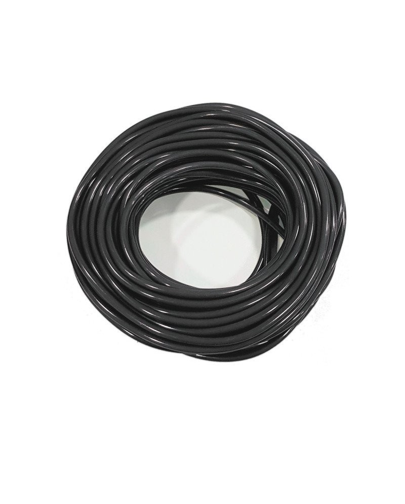 TUBO SILICONA NEGRO TRANSLUCIDO 25 m.