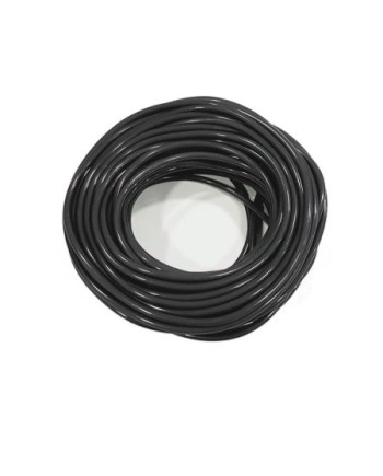 TUBO SILICONA NEGRO TRANSLUCIDO 25 m.