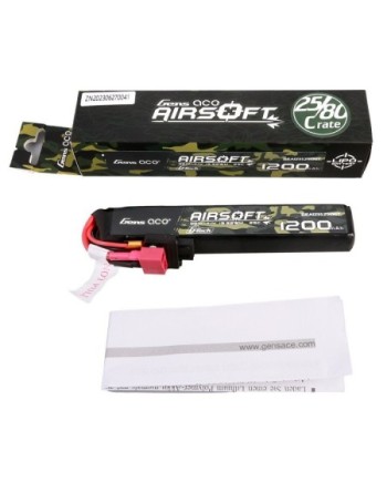 GENS ACE G-TECH 1200 mha 11.1V 25C 3S1P AIRSOFT WITH T-DEAN -GEA123S25DGT