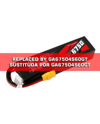 GENS ACE 6750 mAh 14.8V 60C 4S1P PC CASE WITH XT90-GEA67504S60X9 (SUSTITUIDA POR GA67504S60GT)