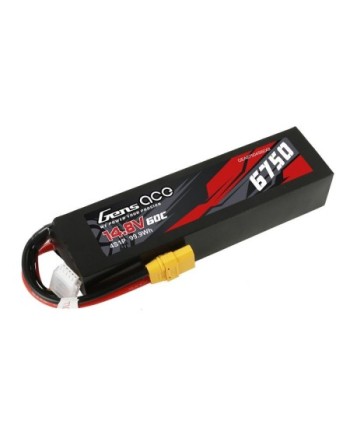 GENS ACE 6750 mAh 14.8V 60C 4S1P PC CASE WITH XT90-GEA67504S60X9 (SUSTITUIDA POR GA67504S60GT)