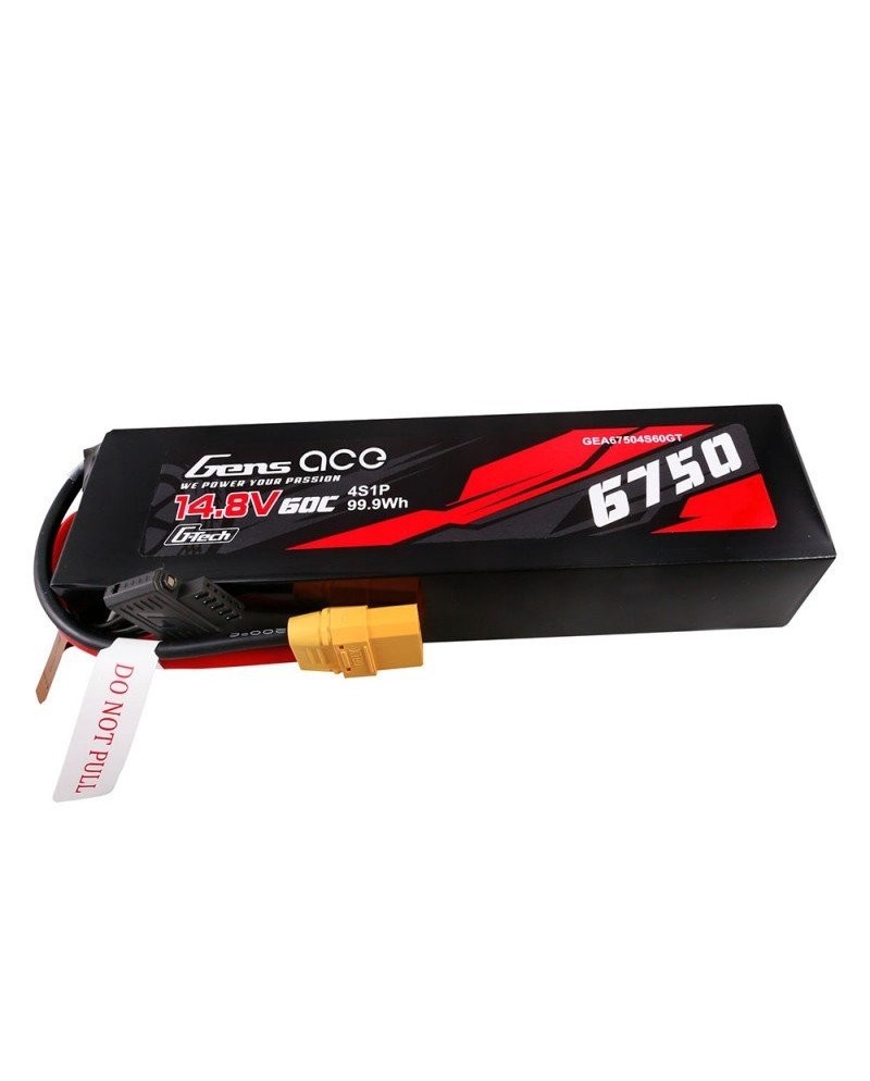 GENS ACE G-TECH 6750 mAh 14.8V 60C 4S1P WITH XT90-GEA67504S60GT