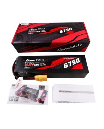 GENS ACE G-TECH 6750 mAh 14.8V 60C 4S1P WITH XT90-GEA67504S60GT