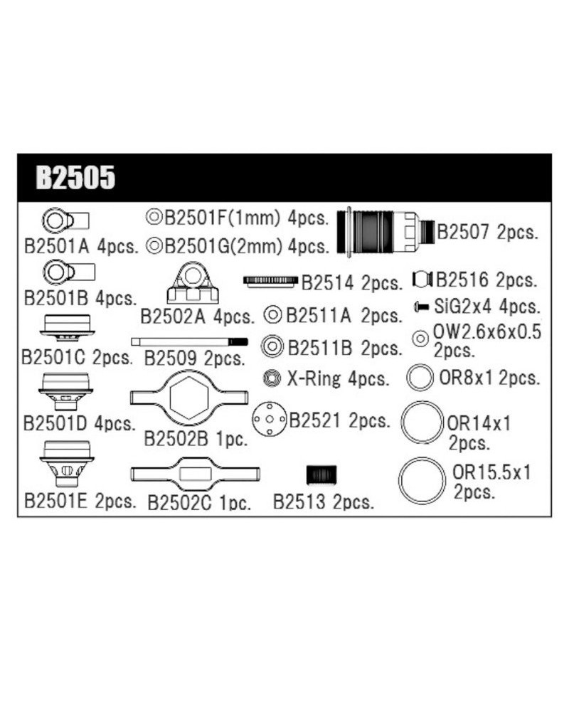 SET AMORTIGUADOR DELANERO MSB1