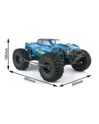 COCHE MARS BAJA 1/10 BRUSHLESS 80A 3600KW HNR9801-DB 4X4 WATERPROOF AZUL OSCURO RTR
