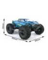 COCHE MARS BAJA 1/10 BRUSHLESS 80A 3600KW HNR9801-DB 4X4 WATERPROOF AZUL OSCURO RTR
