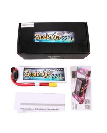GENS ACE G-TECH SOARING 2200 mAh 11.1V 30C 3S1P WITH XT60-GEA223S30X6GT