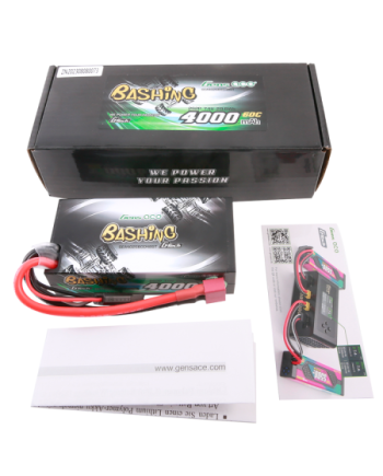 GENS ACE G-TECH 4000 mAh 7.4V 60C 2S1P WITH T-DEAN  BASHING SERIES - GEA402S60D48GT