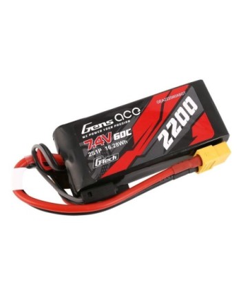 GENS ACE G-TECH 2200 mAh 7.4V 60C 2S1P WITH XT60-GEA222S60X6GT