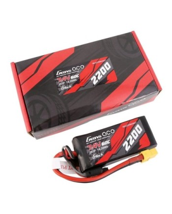 GENS ACE G-TECH 2200 mAh 7.4V 60C 2S1P WITH XT60-GEA222S60X6GT