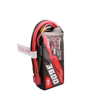 GENS ACE G-TECH 3600 mAh 11.4V 60C HV 3S1P WITH T-PLUG -GEA363S60DGT