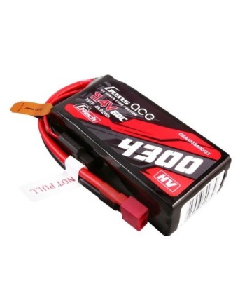 GENS ACE G-TECH 4300 mha 11.4V 60C HV 3S1P WITH T-PLUG - GEA433S60DGT
