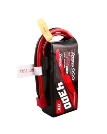 GENS ACE G-TECH 4300 mha 11.4V 60C HV 3S1P WITH T-PLUG - GEA433S60DGT