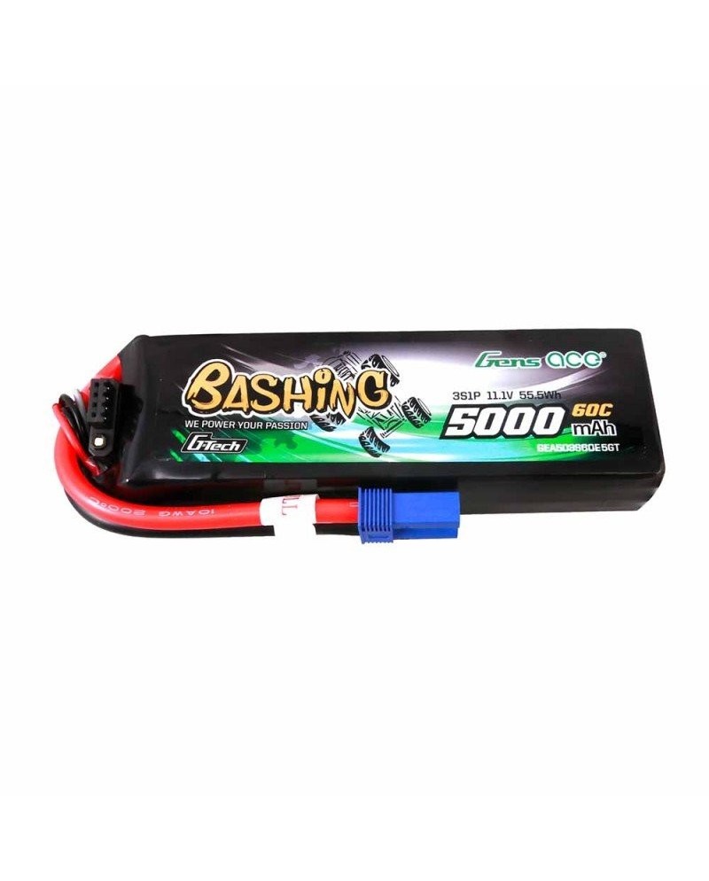 GENS ACE G-TECH 5000 mAh 11.1V 60C 3S1P WITH EC5 BASHING SERIES-GEA503S60E5GT