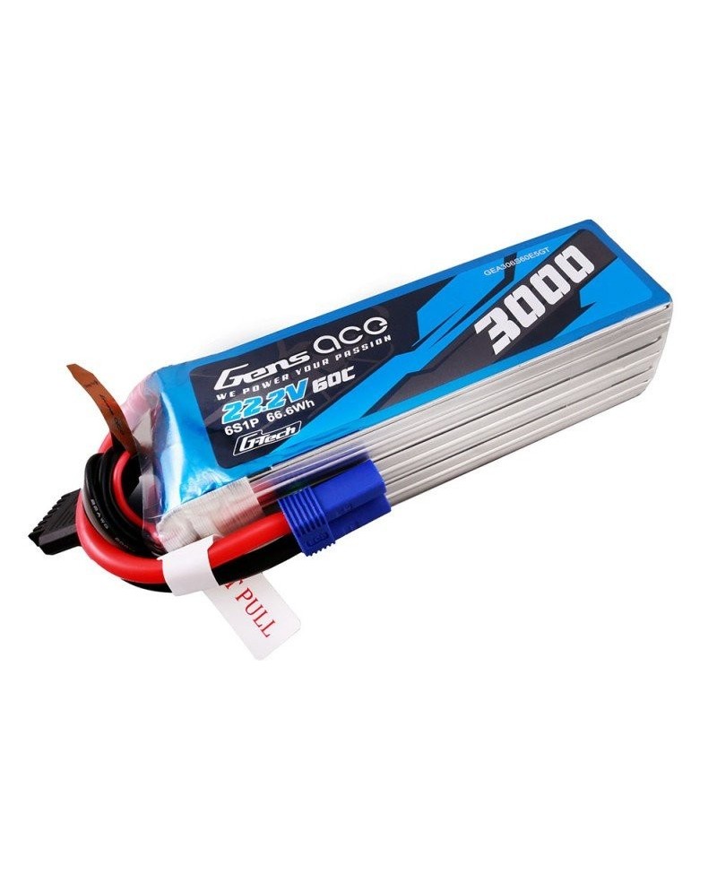 GENS ACE G-TECH 3000mAh 22.2V 60C 6S1P WITH EC5 - GA6S300060E5