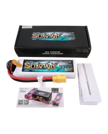 GENS ACE G-TECH SOARING 3300 mAh 14.8V 30C 4S1P WITH XT90-GEA334S30X9GT