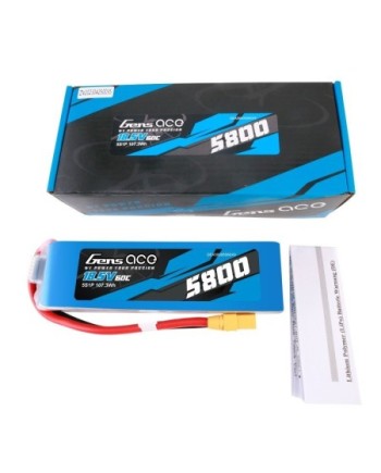 GENS ACE 5800 mAh 18.5V 60C 5S1P WITH XT90 -GEA58005S60X9