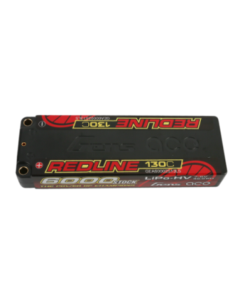 GENS ACE REDLINE SERIES 6000 mAh 7.6V HV 130C 2S2P HC 5,0mm BANANA BULLET - GEA60002S13L5